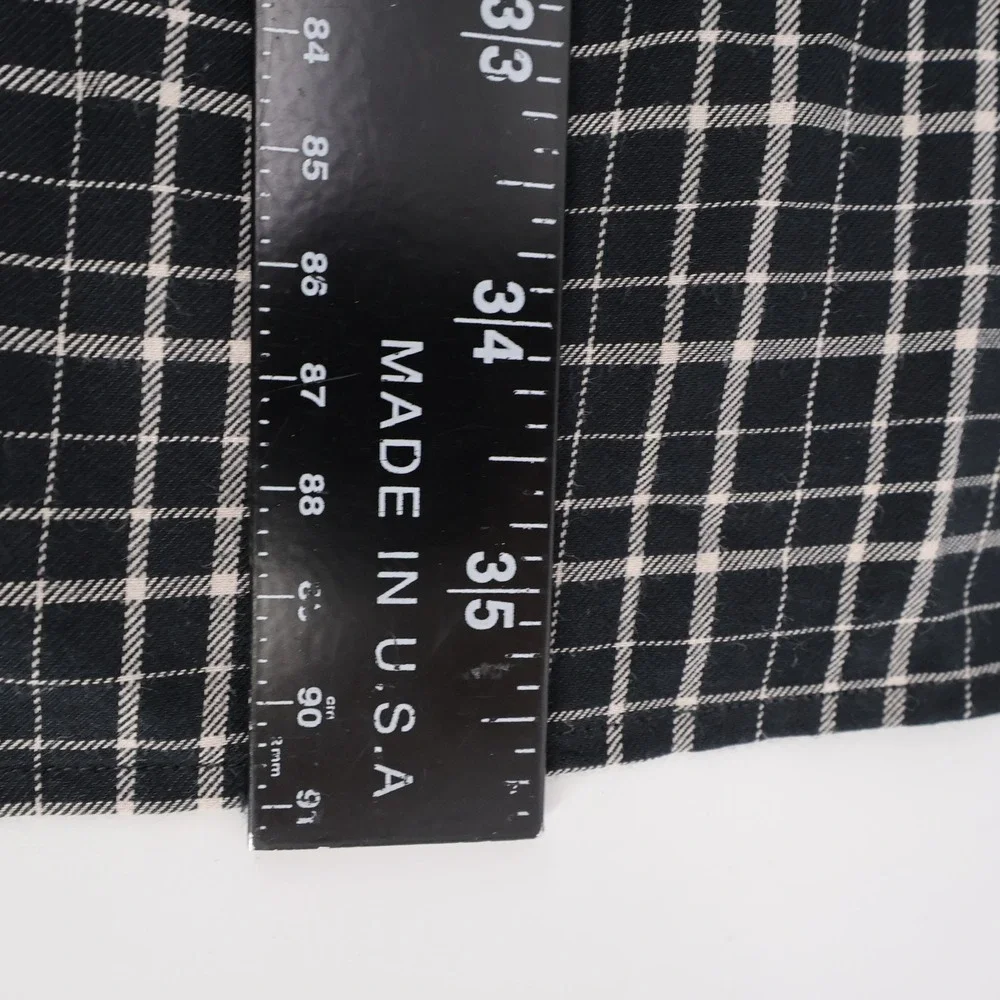 Vintage Polo Ralph Lauren Plaid Button Down Shirt Black Long Sleeve Mens XL